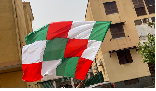 Bandiera italia verde bianco - bandiera,