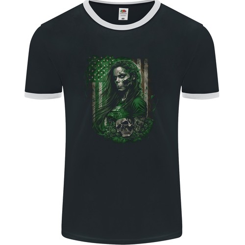 Verde zombie donna bandiera - donna,